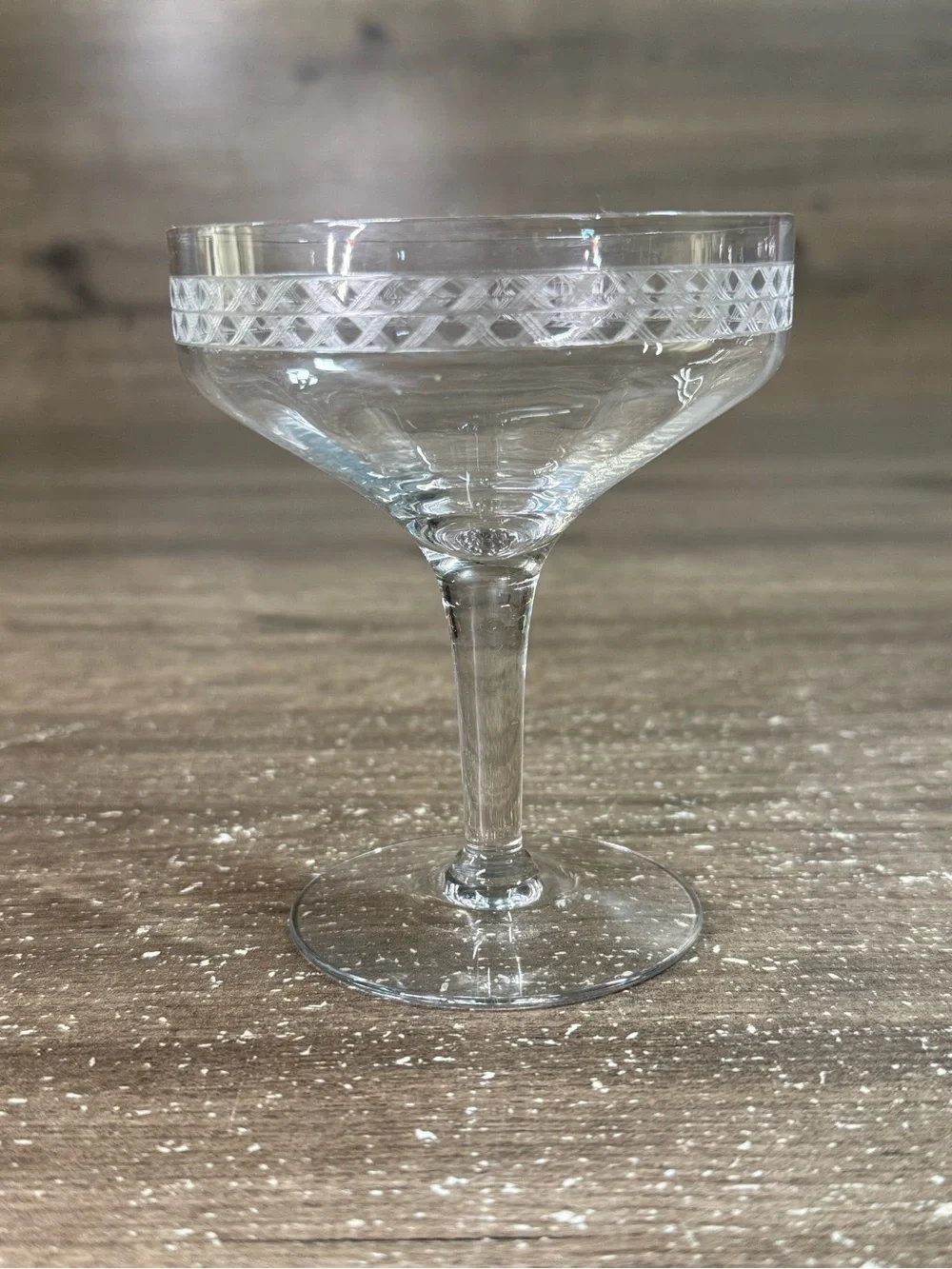 Fostoria Irish Lace Stemmed Champagne Tall Sherbet (Stem 880, Etch 36) 4 3/8”